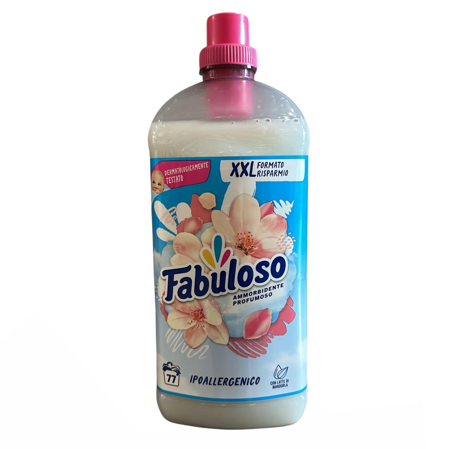 Ammorbidente Profumato XXL Ipoallergenico – 77 Lavaggi – 1700 ml kit con Spugna Brandizzata SPESA & RISPARMIO Inclusa – Variazioni 4/8/12 Pezzi (4)
