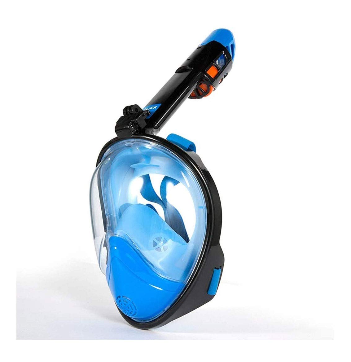 Maschera da snorkeling integrale, maschera subacquea panoramica antiappannamento e antiperdite 180, maschera da snorkeling con supporto per fotocamera staccabile, molto adatta per gli appassiona