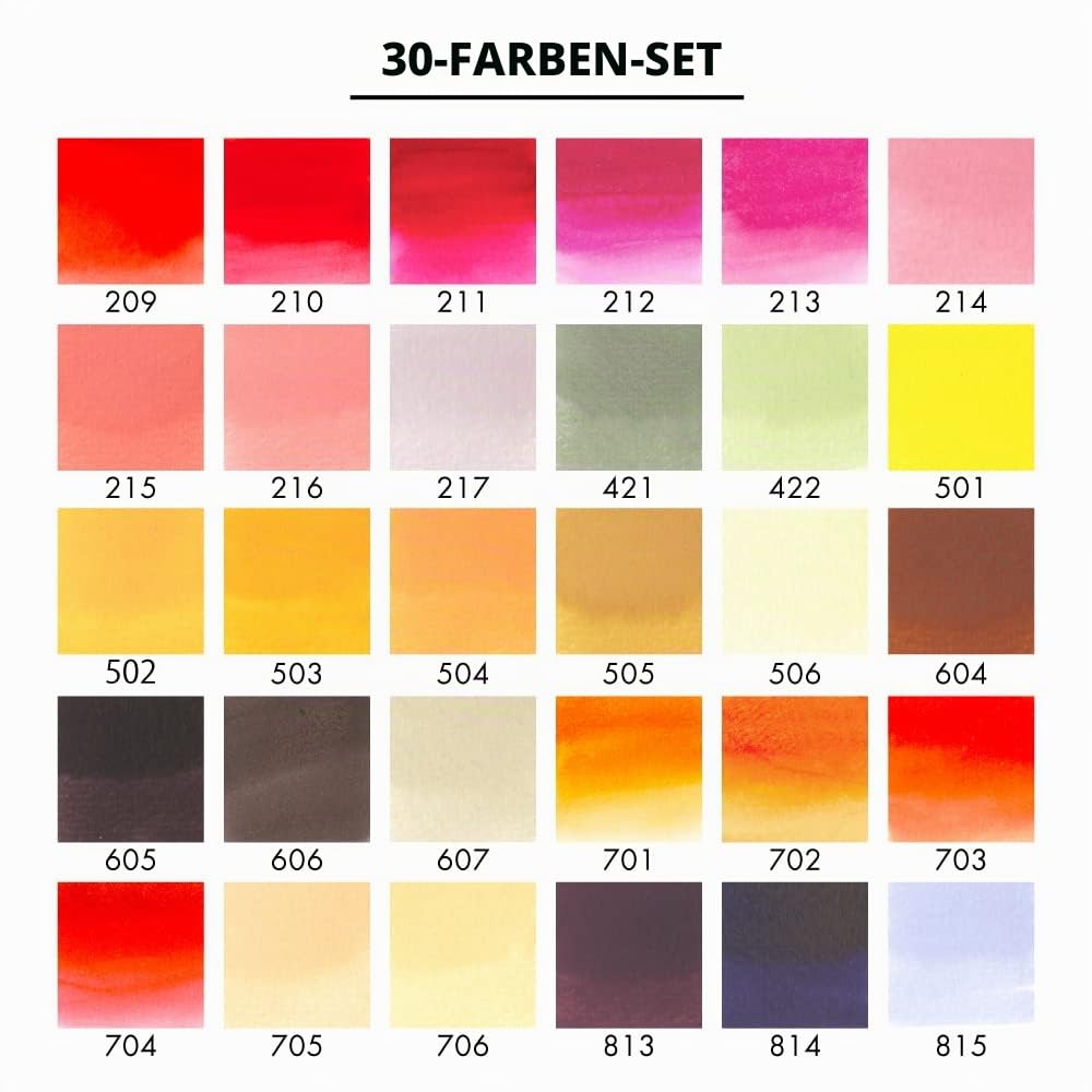 Kuretake ZIG Clean Color Real Brush, 30 Farben Set, flexible Pinselspitzen, Aquarellstifte für Malen, Zeichnen, Kalligraphie und Pinsel-Schriftzug, hergestellt in Japan