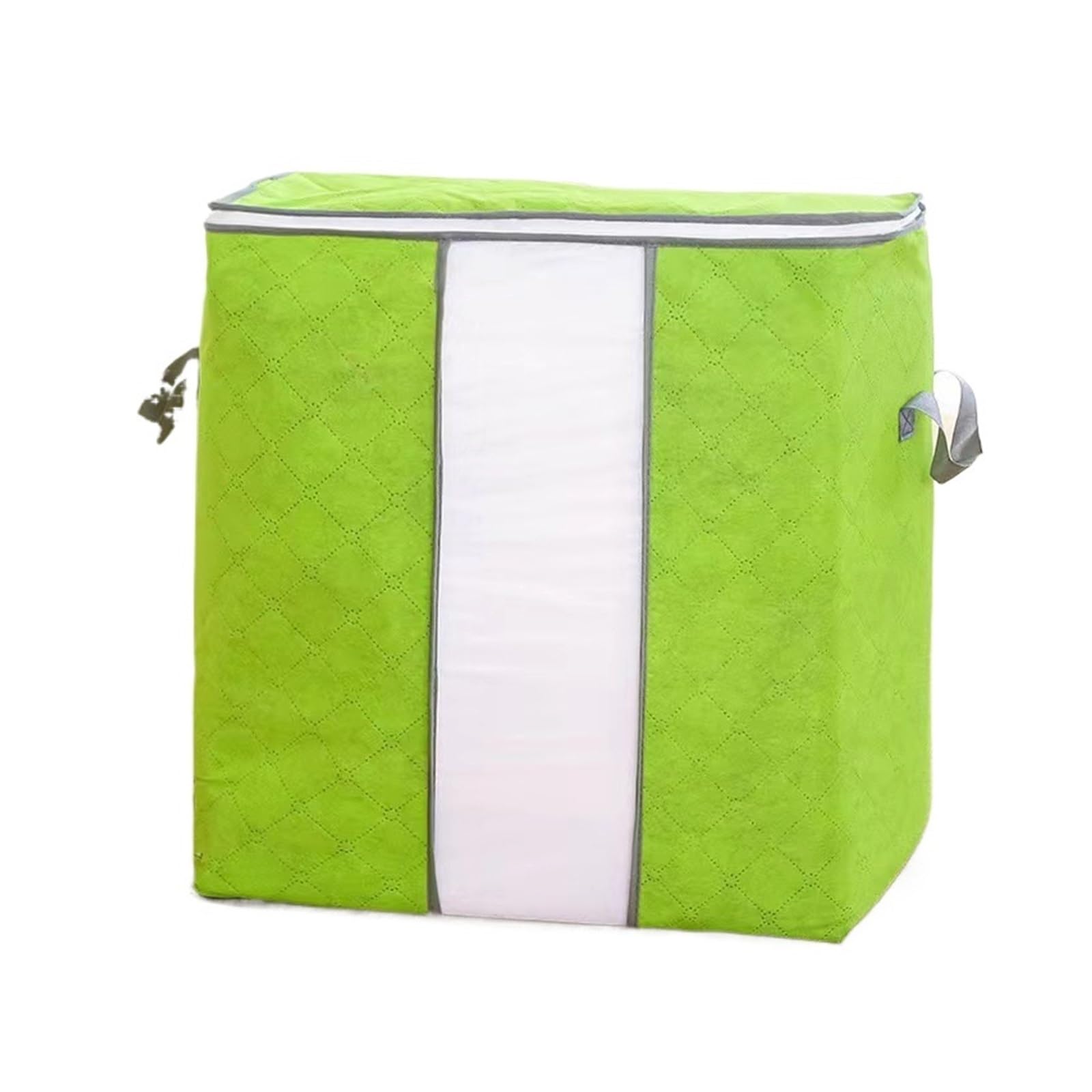 RRYPBOVG Foldable Blanket Storage Bags 3PCS 60L Foldable Quilt Storage Bag - Home Blanket Luggage Organizer with Zipper -Wardrobe Space Saver(Green)
