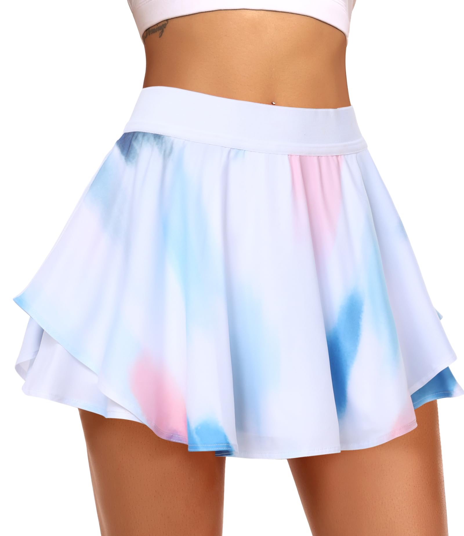 JoyGirl Falda de tenis para mujer con pantalones cortos, falda plisada de golf, cintura alta, para entrenamiento, atletismo, correr, faldas con bolsillos