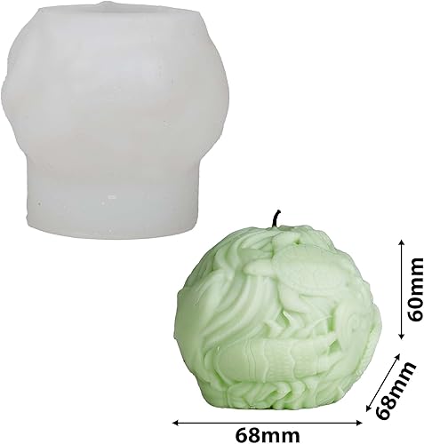 Miniatura 5 de Molde de resina de bola de mar, molde de resina de ballena, moldes de fundición de resina para joyería de animales, molde de silicona hecho a mano