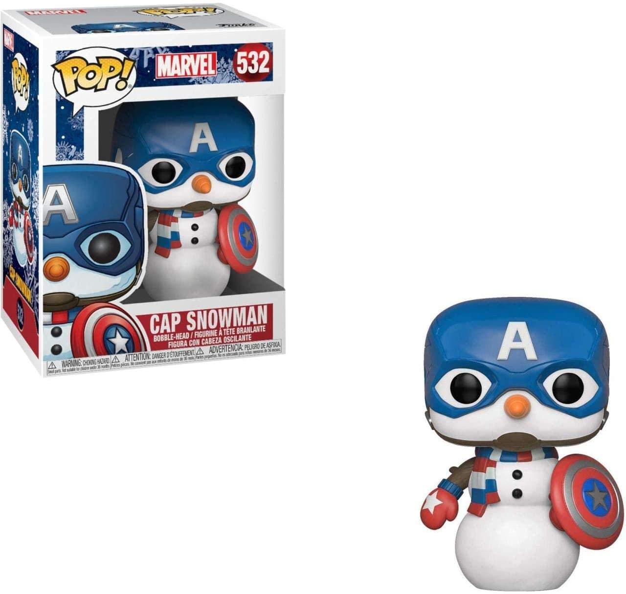 Pop! Bobble Marvel: Holiday - Captain America - Collectable Vinyl Figure - Gift Idea - Official Merchandise - Toys for Kids & Adults - Movies Fans - Model Figure for Collectors and Display