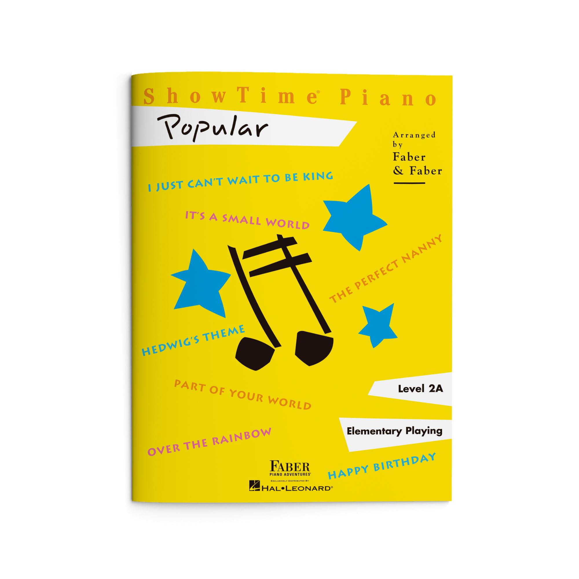 Nancy FaberShowTime Piano: Popular - Level 2A | Beginner Piano Songbook with Movie and Disney Themes | Sheet Music with Fun Piano Repertoire to Build Early Performance Skills | Faber Piano Book for Kids