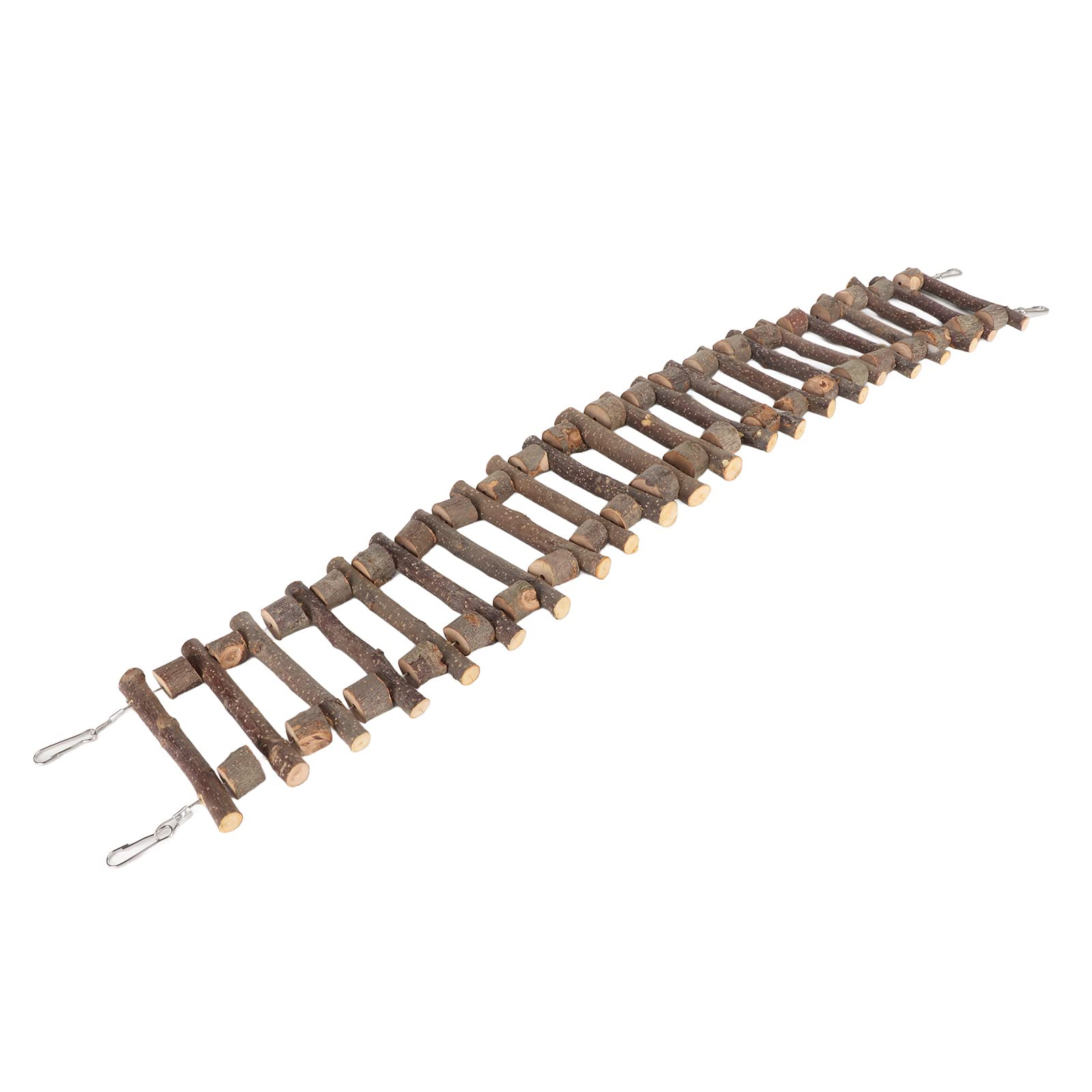 Pssopp Ponte a Scala in Legno per Uccelli, Ponte a Scala in Legno Flessibile Lungo e Durevole per Topo Pappagallo Criceto (70 Centimetri)