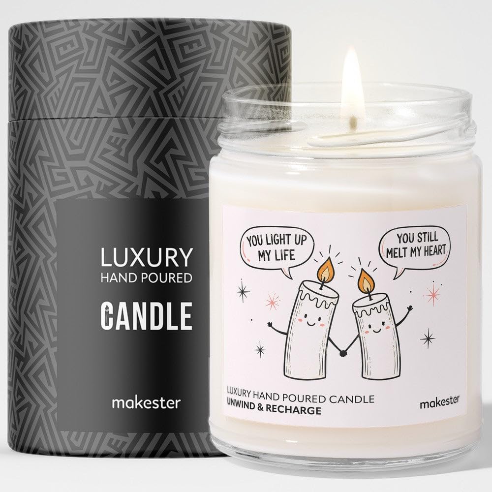 Wax Gifts for Anniversary - Luxury Soy Wax Candle - Vanilla, Jasmine, Sugared Almond - Makester — image 1