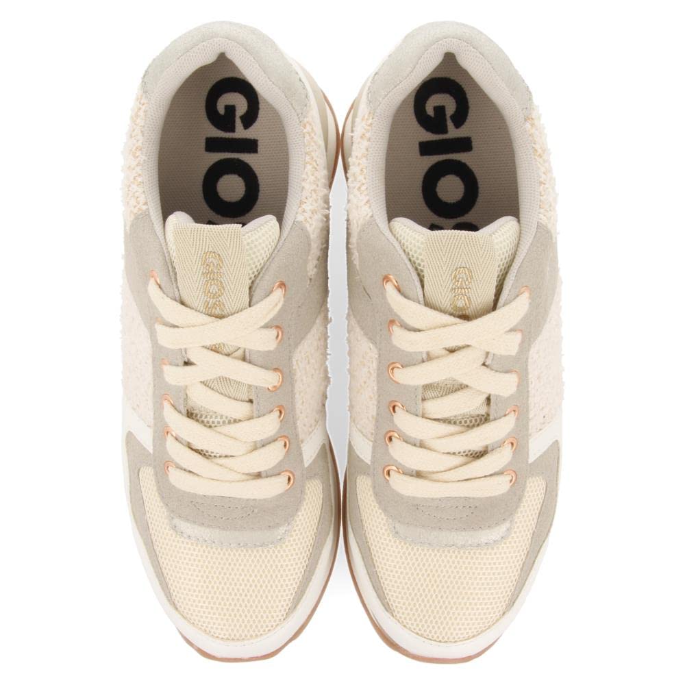 Sneakers Monocolor Off-White con cuña Interna para Mujer lellig