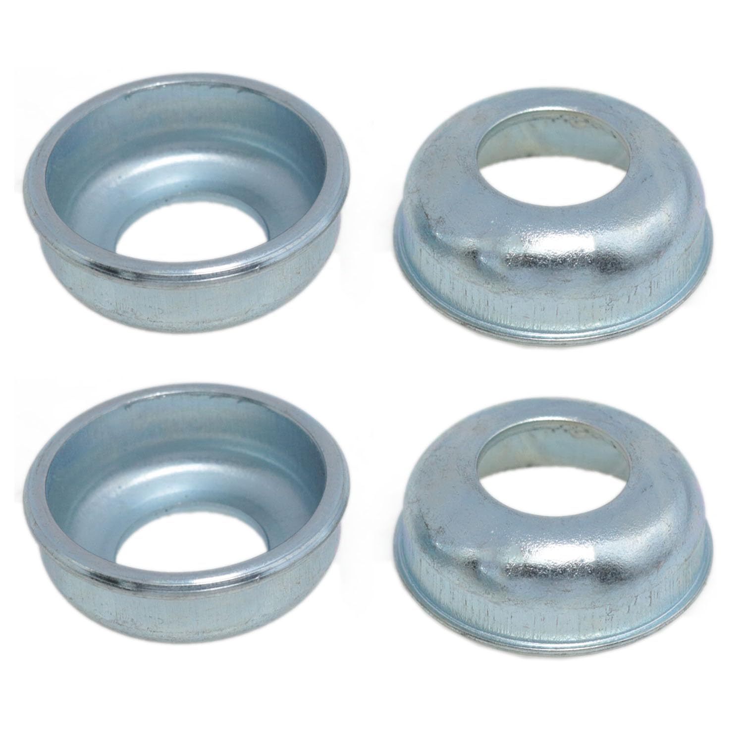 Meuey Lyot 4PCS Silver Bicycle Front hub Cups Bike Hub Cup Mountain Bike Bearing Bicycle axle nut for Road Bikes Mountain Bikes Flat Bikes