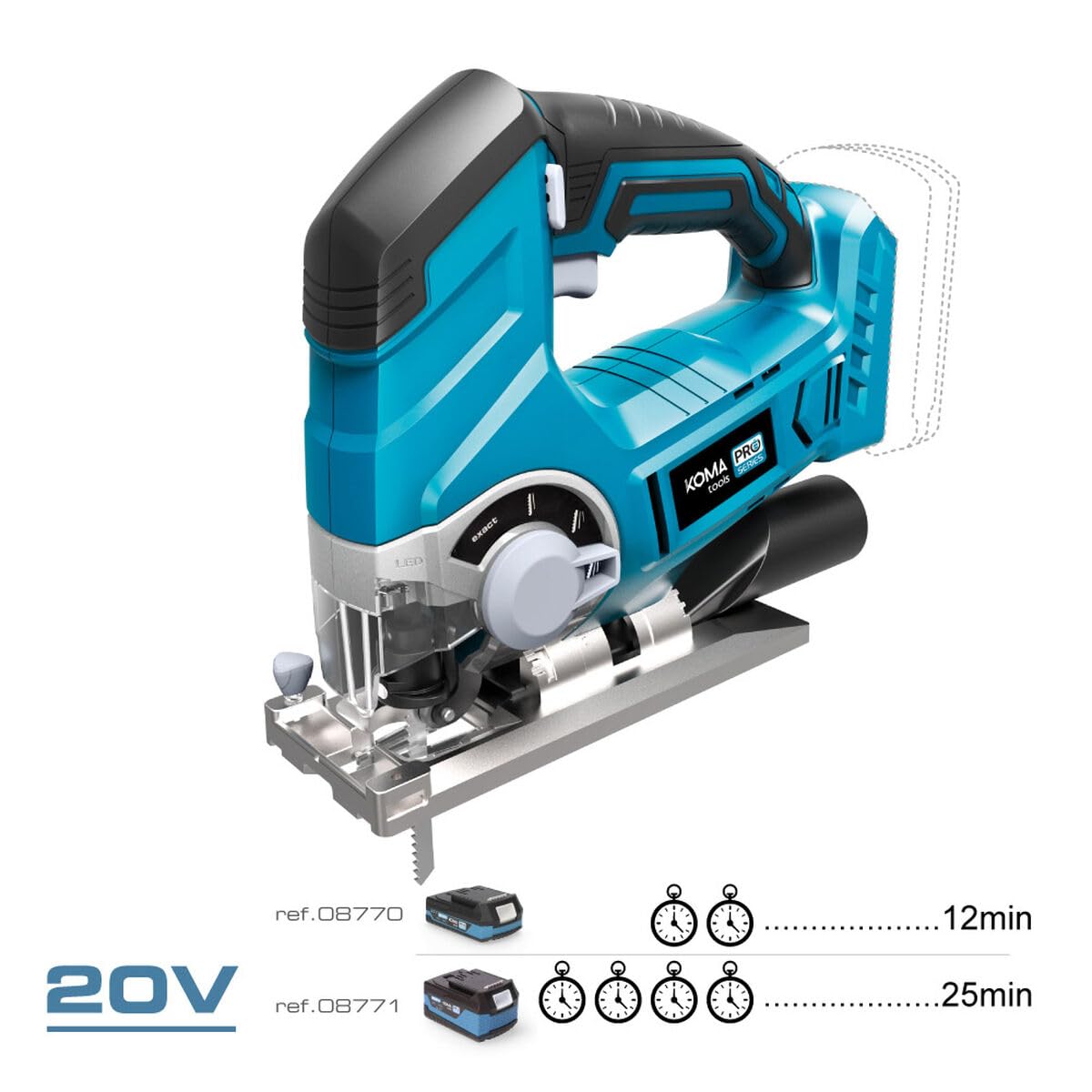 EDM 08754 Caladora 20V sin Bateria y Cargador, Koma Tools Pro Series Battery