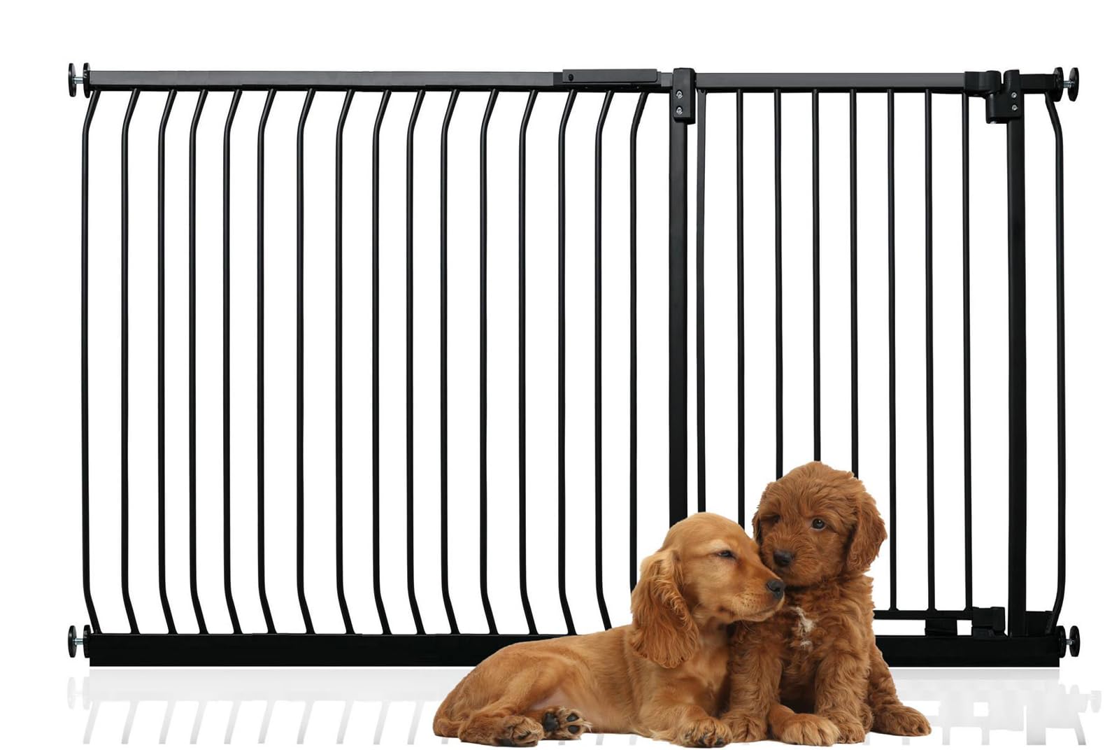 Bettacare Black Extra Tall Elite Dog Gate, 171Cm - 180Cm, Matt Extra Tall 100Cm In Height, Pressure Fit Pet Gate For Dog And Puppy, Pet And Dog Barrier, Easy Installation