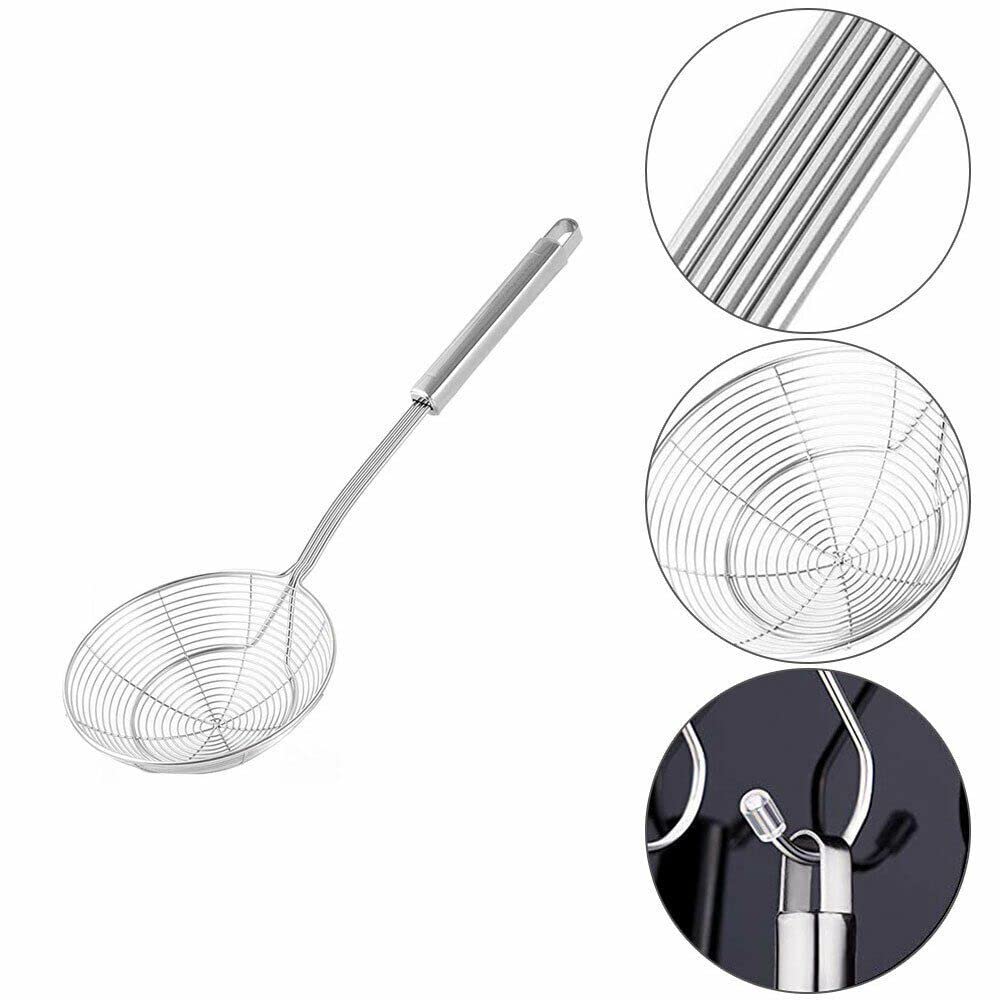 LIUDU Stainless Steel Spider Strainer Skimmer Ladle, 5.4 Inch