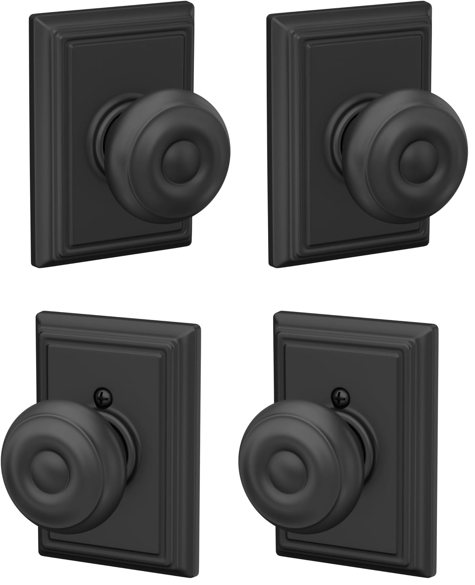 Aged Bronze Schlage Door Knob - Georgian Style -26