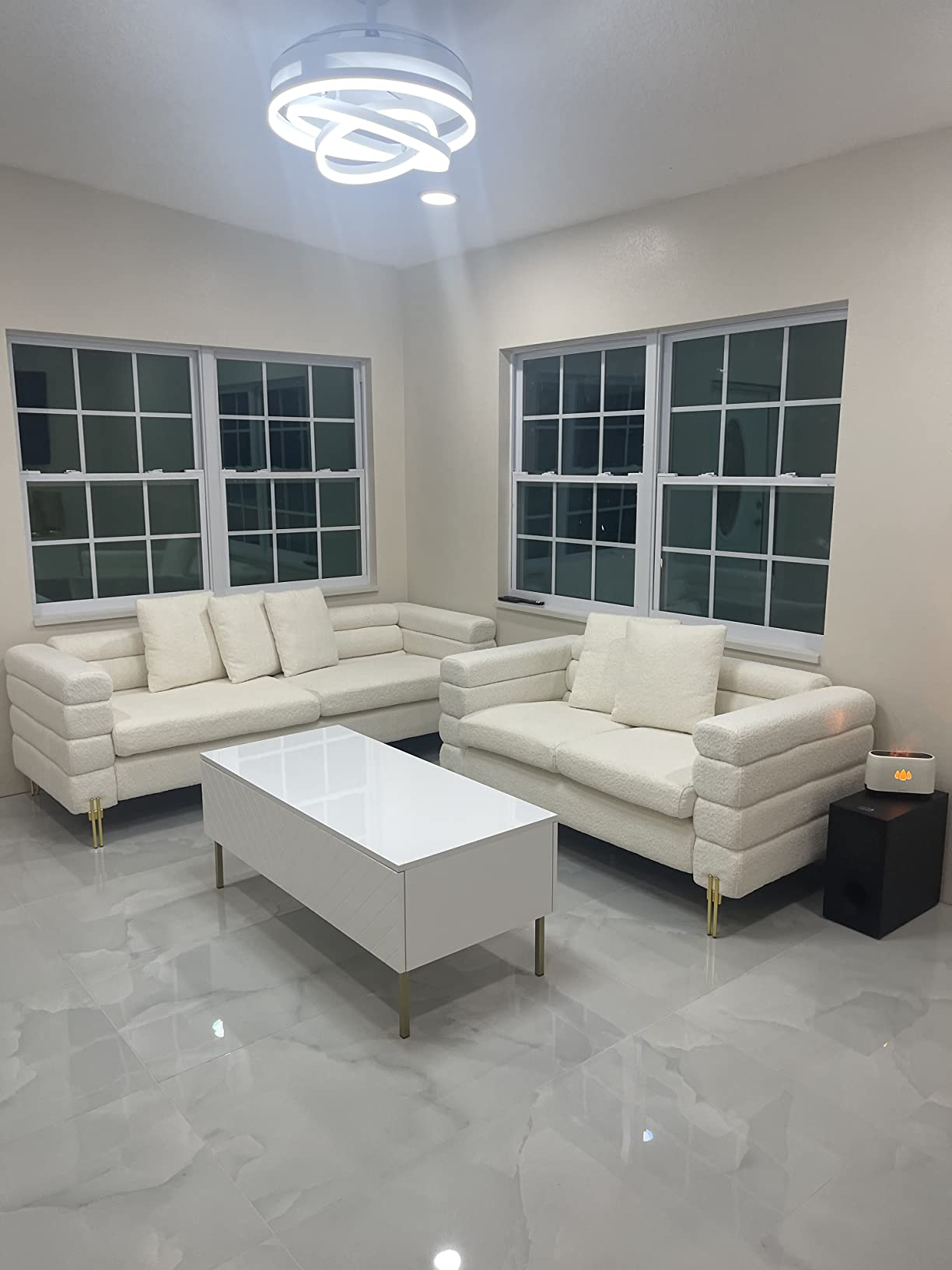 72/mo Finance AMERLIFE Modern Sofa Couch, 2 Piece Set 24''Extra Deep