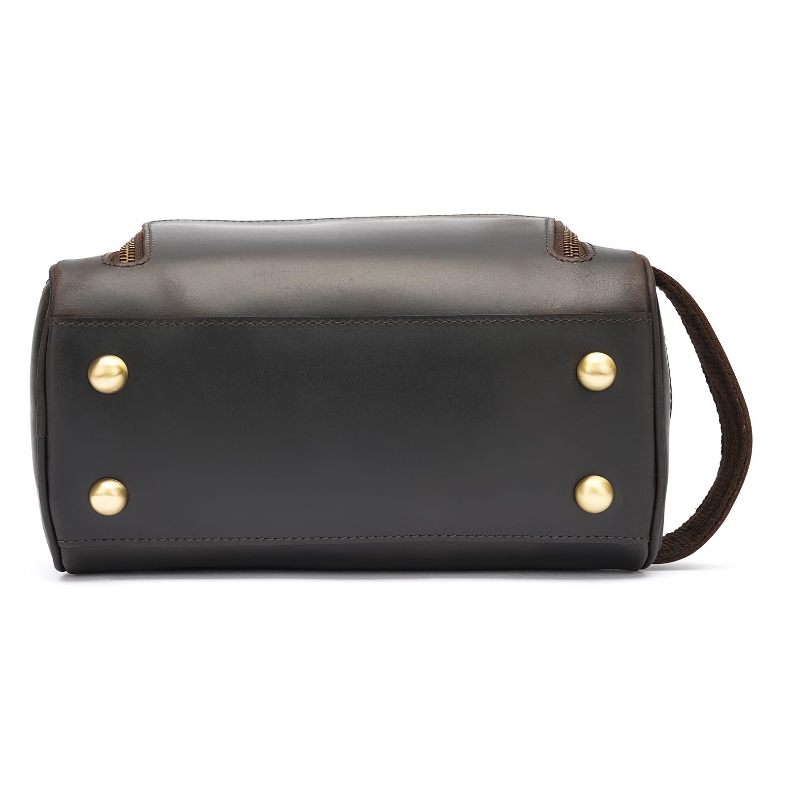 Polare - Beauty case da viaggio in pelle pieno fiore con cerniere YKK