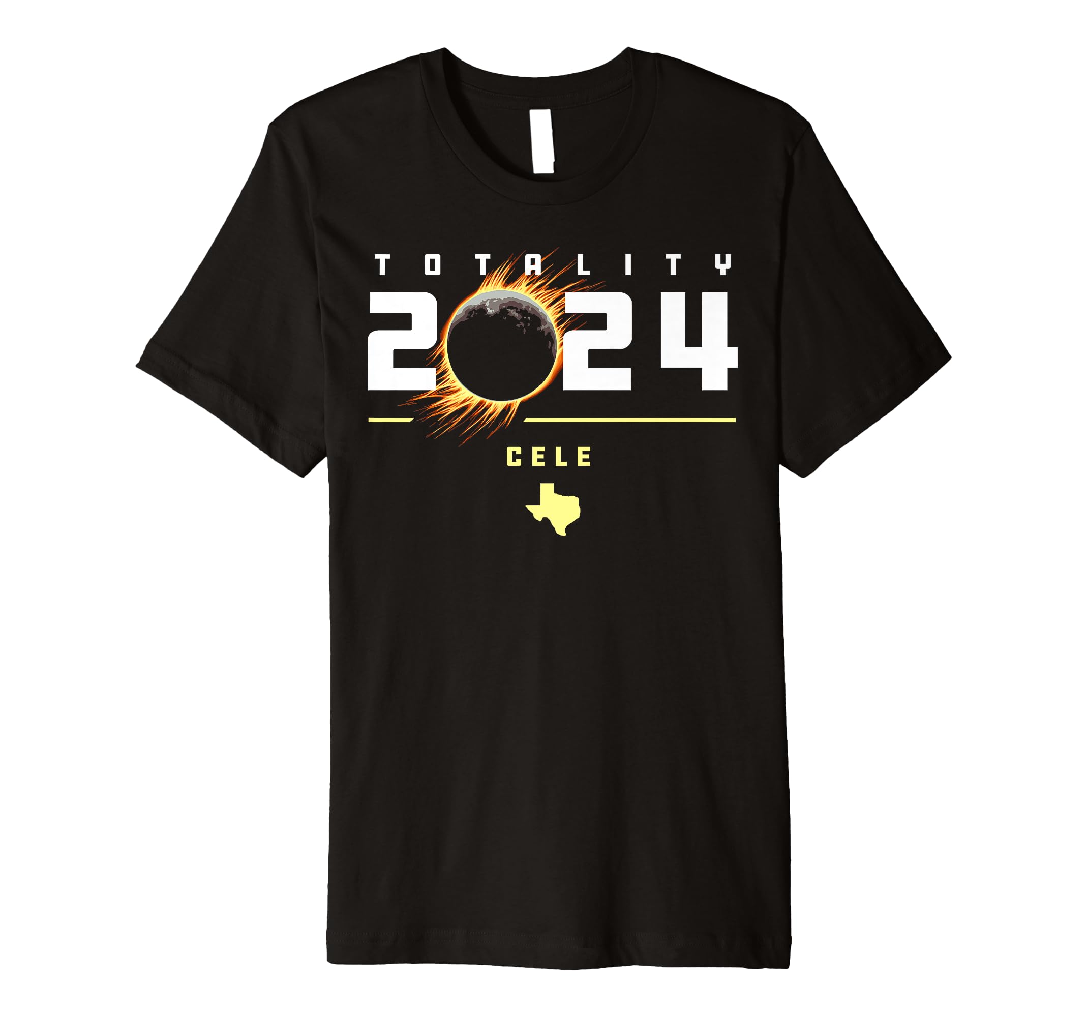 Cele Texas 2024 Total Solar Eclipse Premium T-Shirt