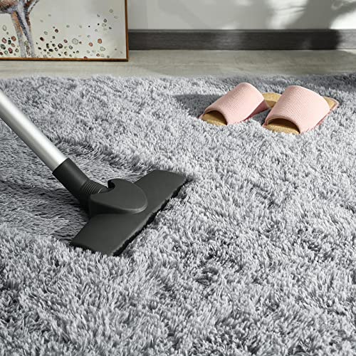 Andecor Soft Fluffy Bedroom Rugs, 5 X 8 Feet Indoor Shaggy Plush Area Rug For Boys Girls Kids Baby College Dorm Living Room Home Decor Floor Carpet, Grey #TOP3