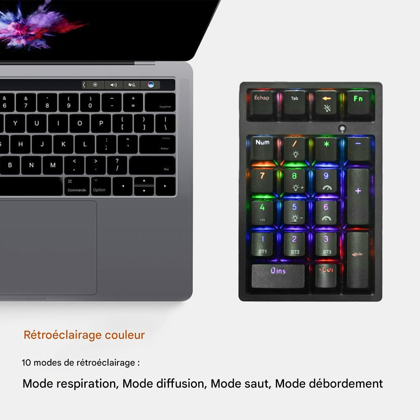 Tastierino Numerico Mini Tastiera Meccanica USB | Tastierino Numerico Senza Fili Con 21 Tasti Meccanici per Laptop, Desktop, Computer e