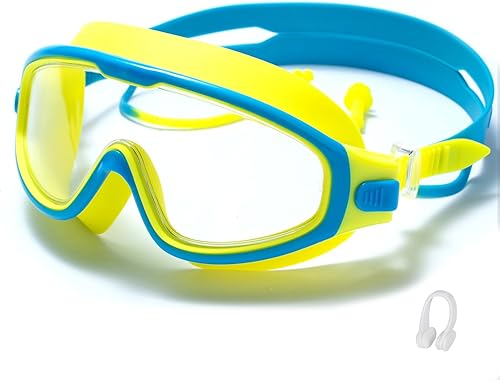 Miniatura 17 de Swim Goggle Kids,Leak-Proof,Anti-Fog Pool Glasses,Wide View Swimming Goggles for 3-14,With Ear Plugs and Nose Clip Rosado/Verde,Negro -,Color