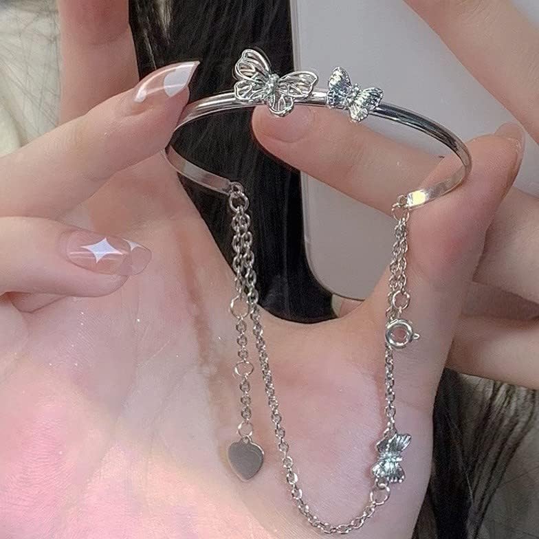 Miniatura 3 de Pulsera de mariposa abierta para mujer color plateado acero inoxidable plateado talla única