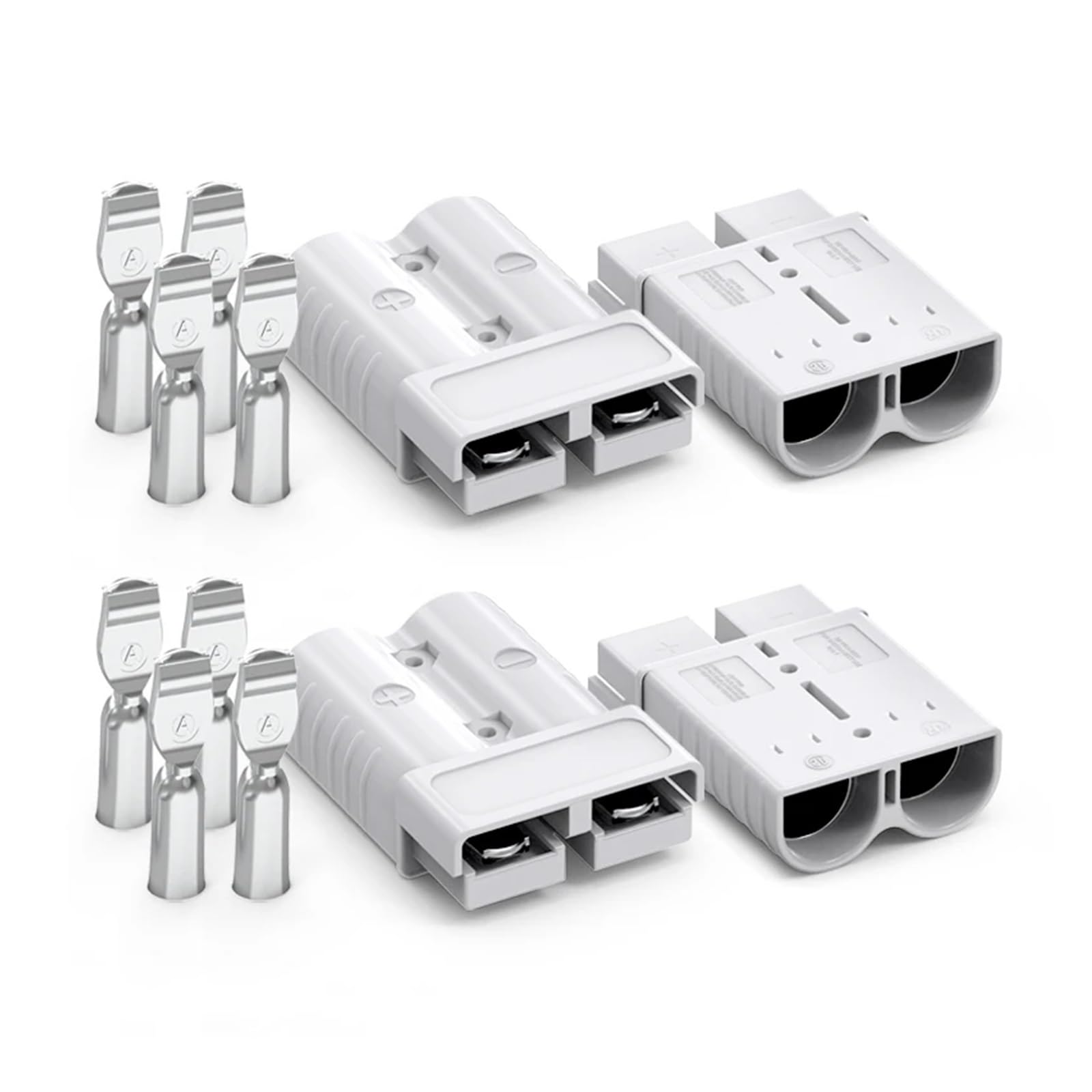 CG 2/4 szt. 175A szare złącze Anderson 1/0AWG 12-36 V akumulator zestaw wtyczek do szybkiego odłączania kabla RV ciężarówki wciągarki HCHDTDT (4 szt. 175A)