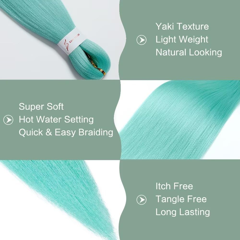 YDDM Capelli Per Treccine Africane Morado Extension Treccine Texture Yaki Easy Install per Principianti 32 Pollici 3 Pezzi Capelli Leggeri e Naturali per Box Braids, Twist e Crochet — view 96