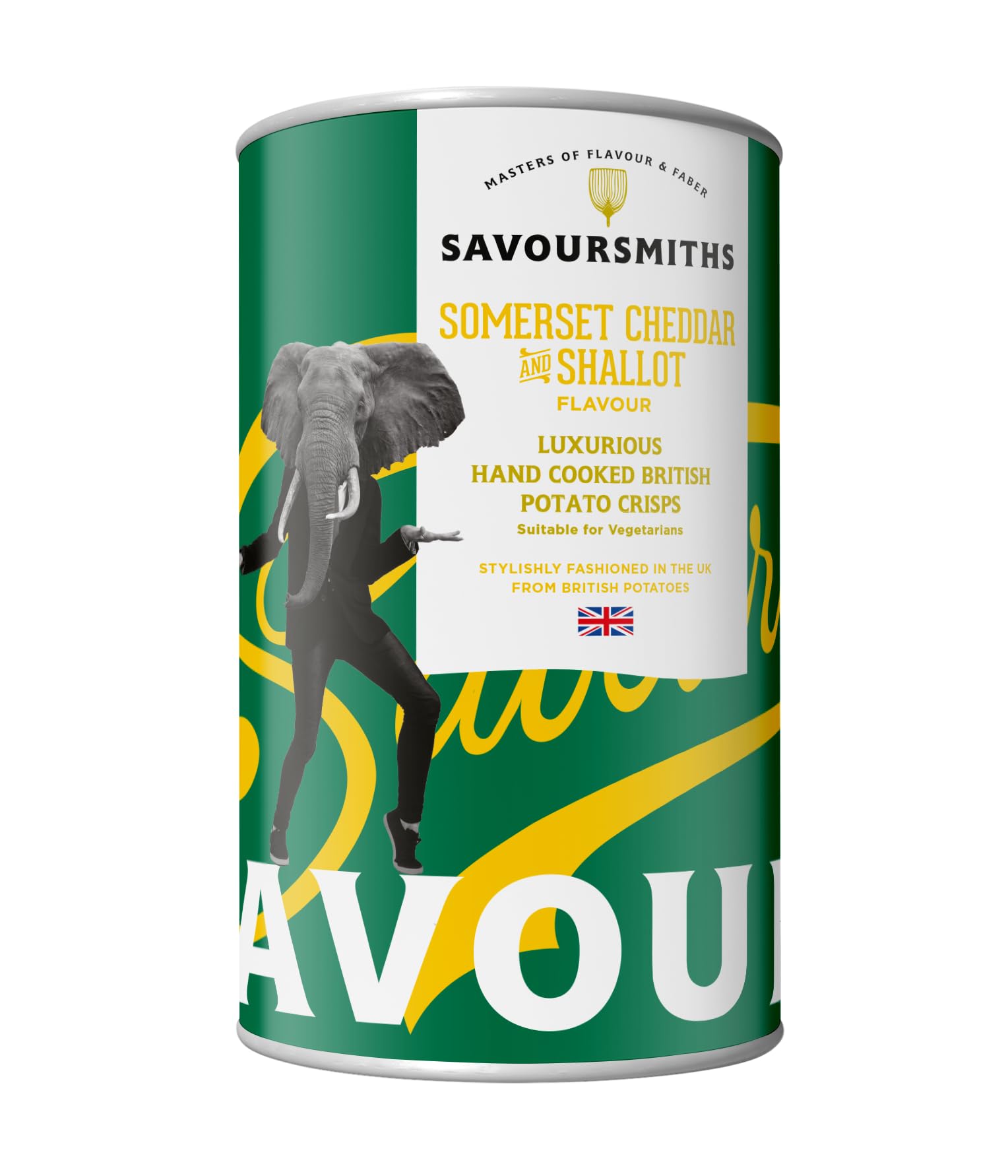 SAVOURSMITHS - Somerset Cheddar & Shallot Flavour Potato Crisps Tin, 100g