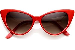 Super Cateyes Vintage Inspired Fashion Mod Chic High Pointed Cat Eye Sunglasses...