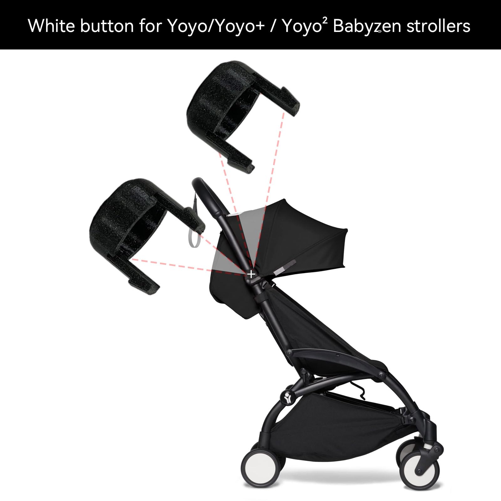 Sevomie 2pcs Button for Babyzen YOYO/YOYO + / YOYO² Stroller Replacement Parts Compatible with Babyzen YOYO/YOYO + / YOYO² Stroller Accessories ?Black?