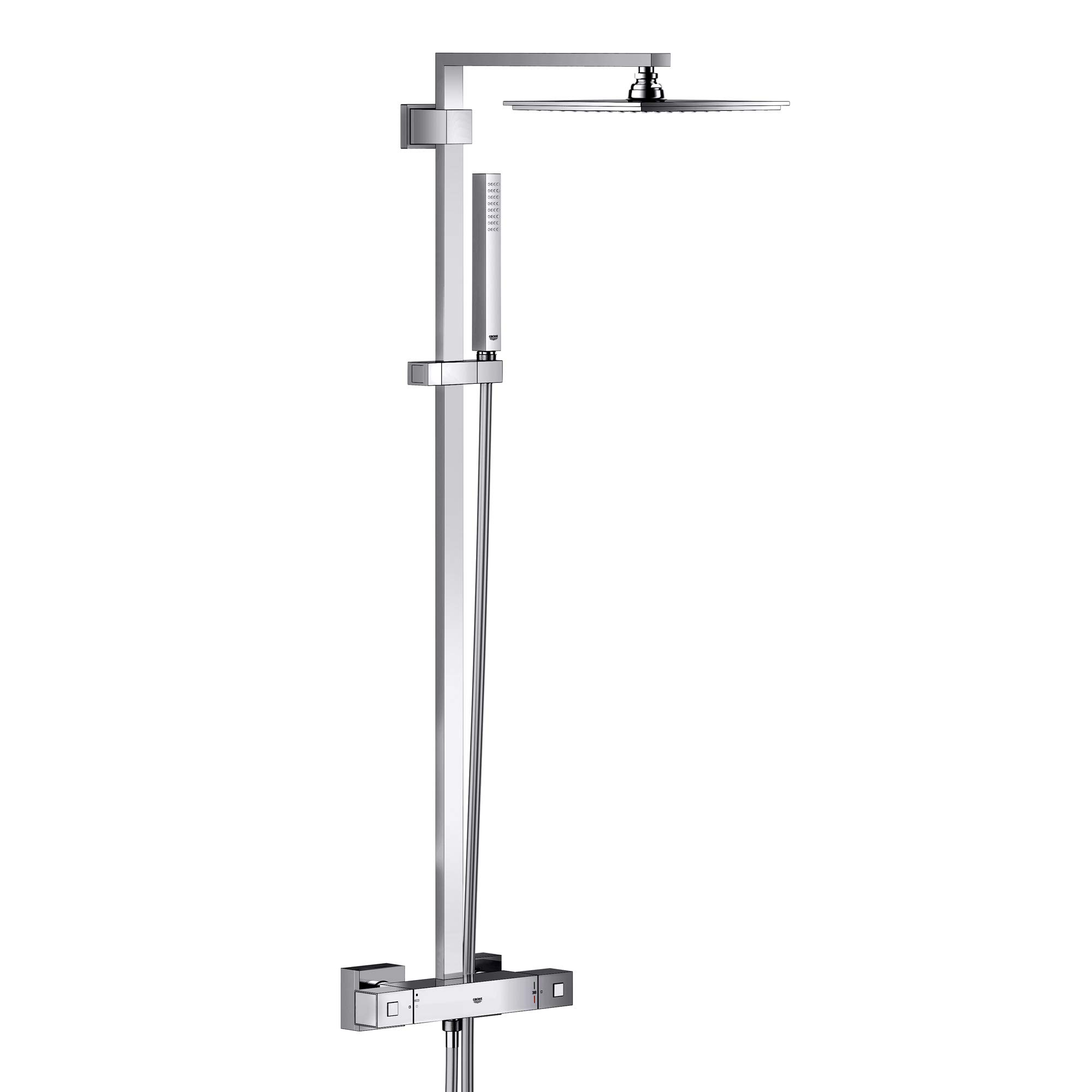 Grohe Euphoria Cube Sistem 230 Duvara Monte Termostatik Duş Bataryalı Duş Sistemi Krom 26087000