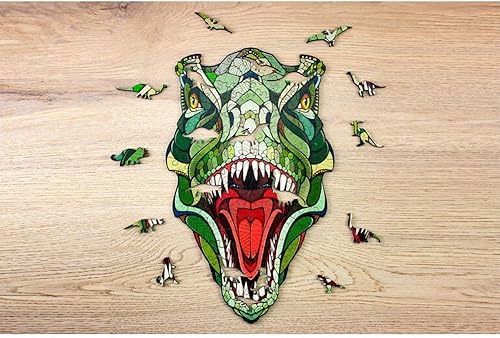 Artventure AV0523215 T-Rex - Rompecabezas clásico, 15.7 pulgadas de largo, madera disponible en Yaxa Colombia