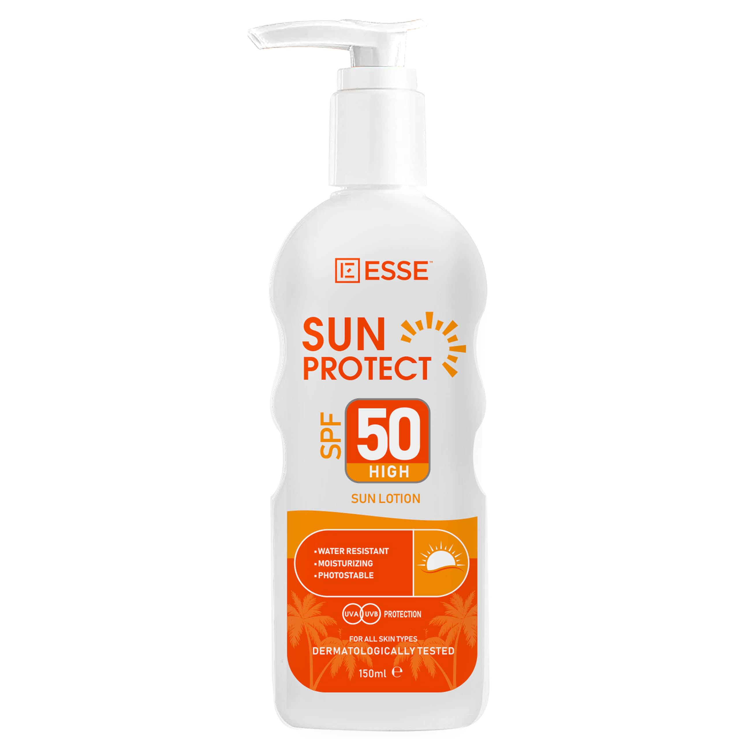 Essentialz Sun Protect Sun Lotion, SPF 50 | For All Skin Types | Dermatologically Tested | 150ml