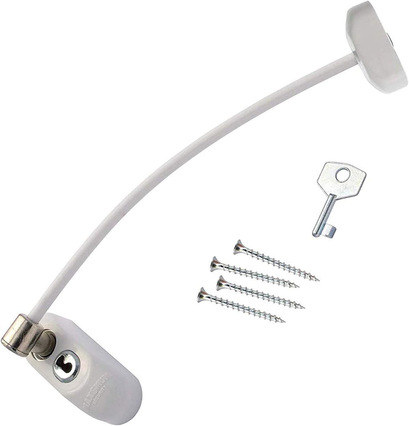 MAX6MUM Security Lockable Baby and Child Window and Door Safe Restrictor in White (Single Pack)