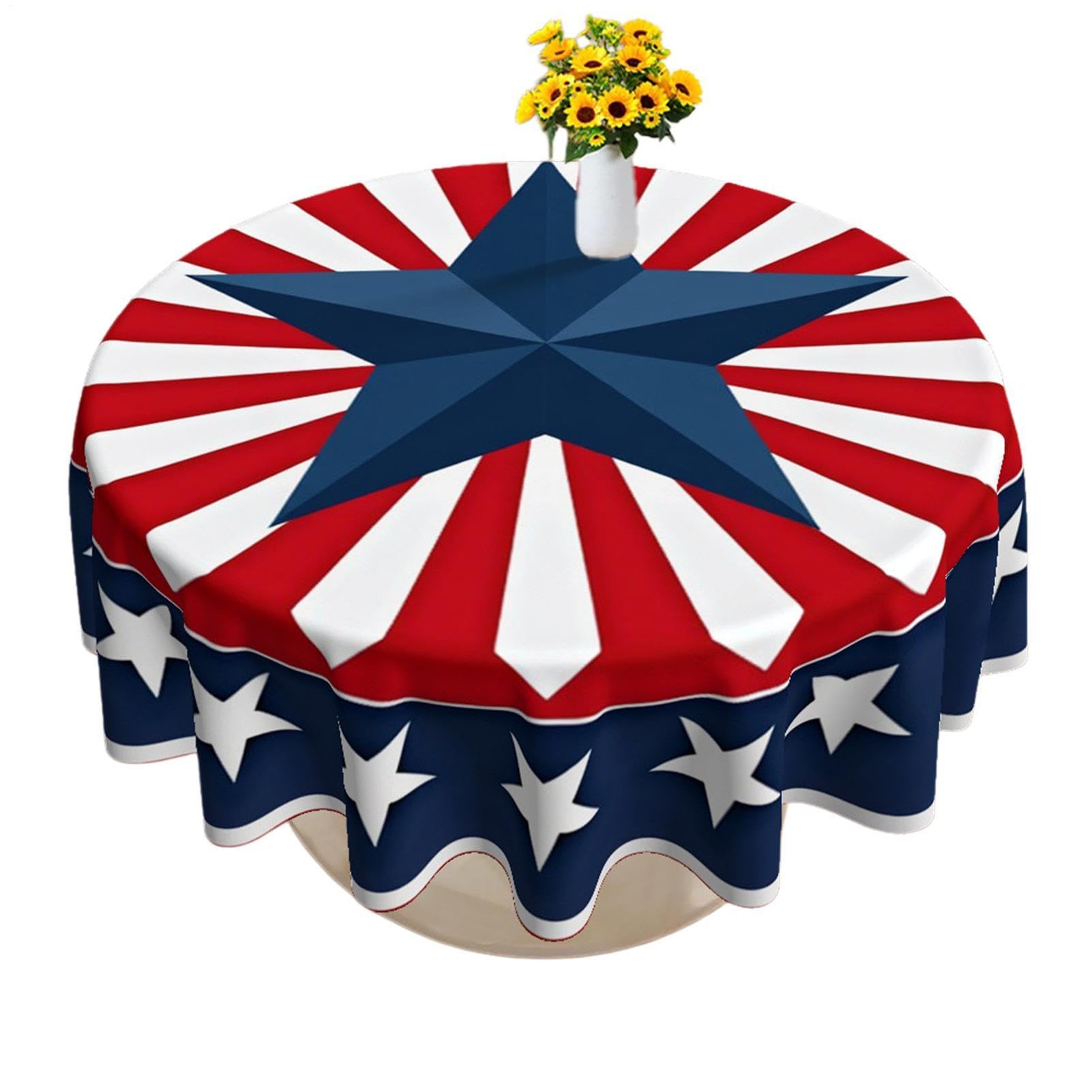 Nappe du 4 juillet patriotique ronde pour partager des souvenirs uniques en famille