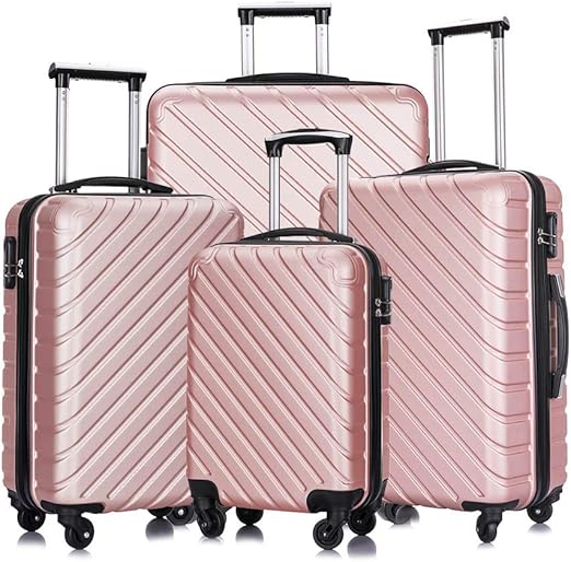Apelila 4-PC Hardshell Spinner Luggage Set – Lightweight Travel Suitcases (18", 20", 24", 28") with TSA Lock, Packing Organizer, & Free Protective Cover
