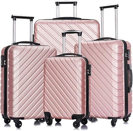 Apelila 4-PC Hardshell Spinner Luggage Set – Lightweight Travel Suitcases (18", 20", 24", 28") with TSA Lock, Packing Organizer, & Free Protective Cover