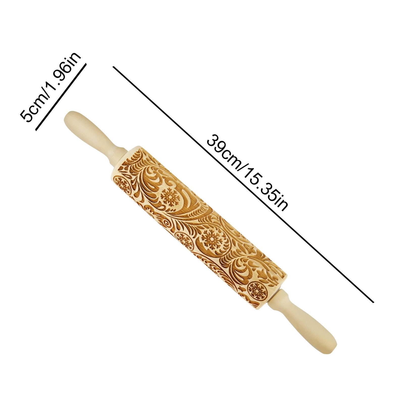 Amazon｜エンボス麺棒,スノーフレークつるパターンの小さな麺棒