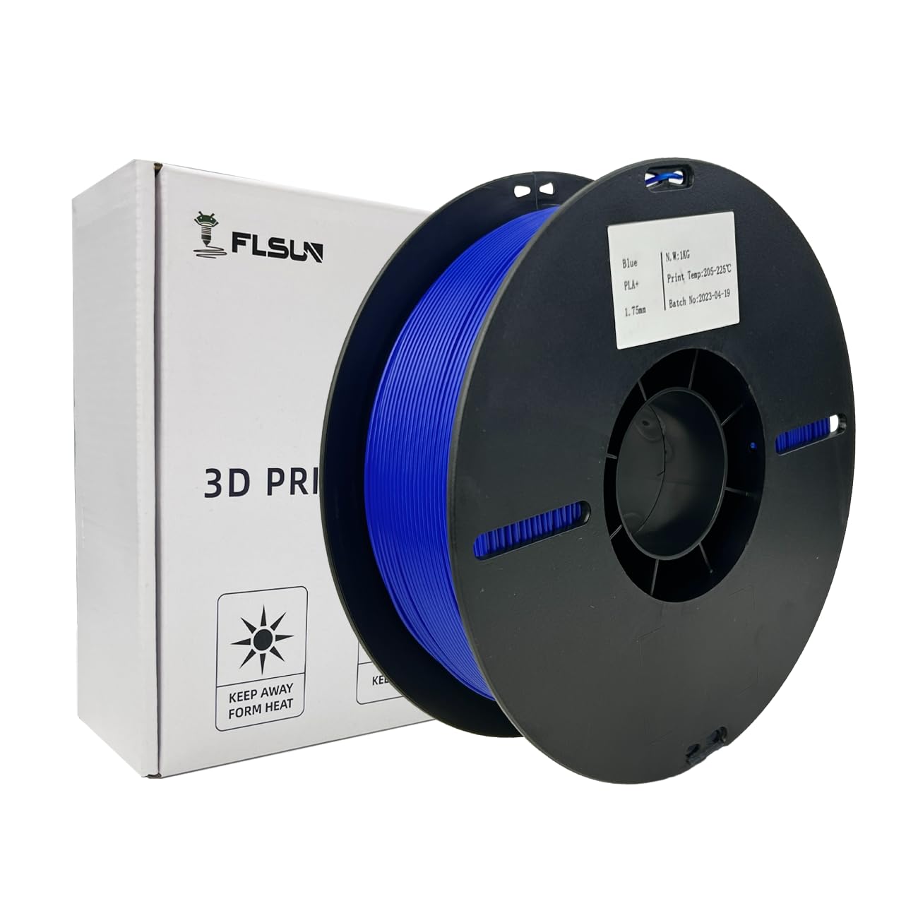 FLSUNOfficial Original PlA+ Printer Filament, 1.75mm Diameter Dimensional Accuracy +/-0.03mm, 1kg Spool (2.2lb), Suitable for Most FDM Printers (Blue)