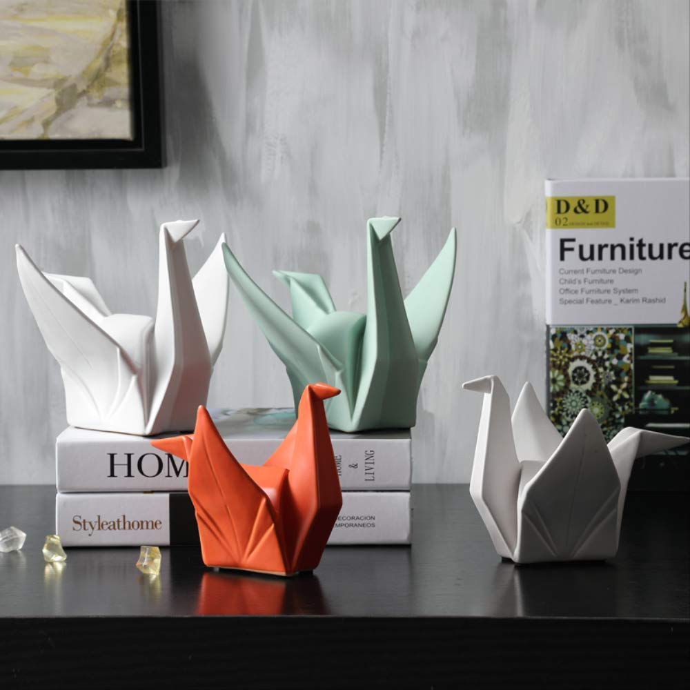 WXKAGF Nordyckie kreatywne posągi, nowoczesna abstrakcyjna ceramika, statua origami figurka zwierzątka na prezenty do dekoracji domu