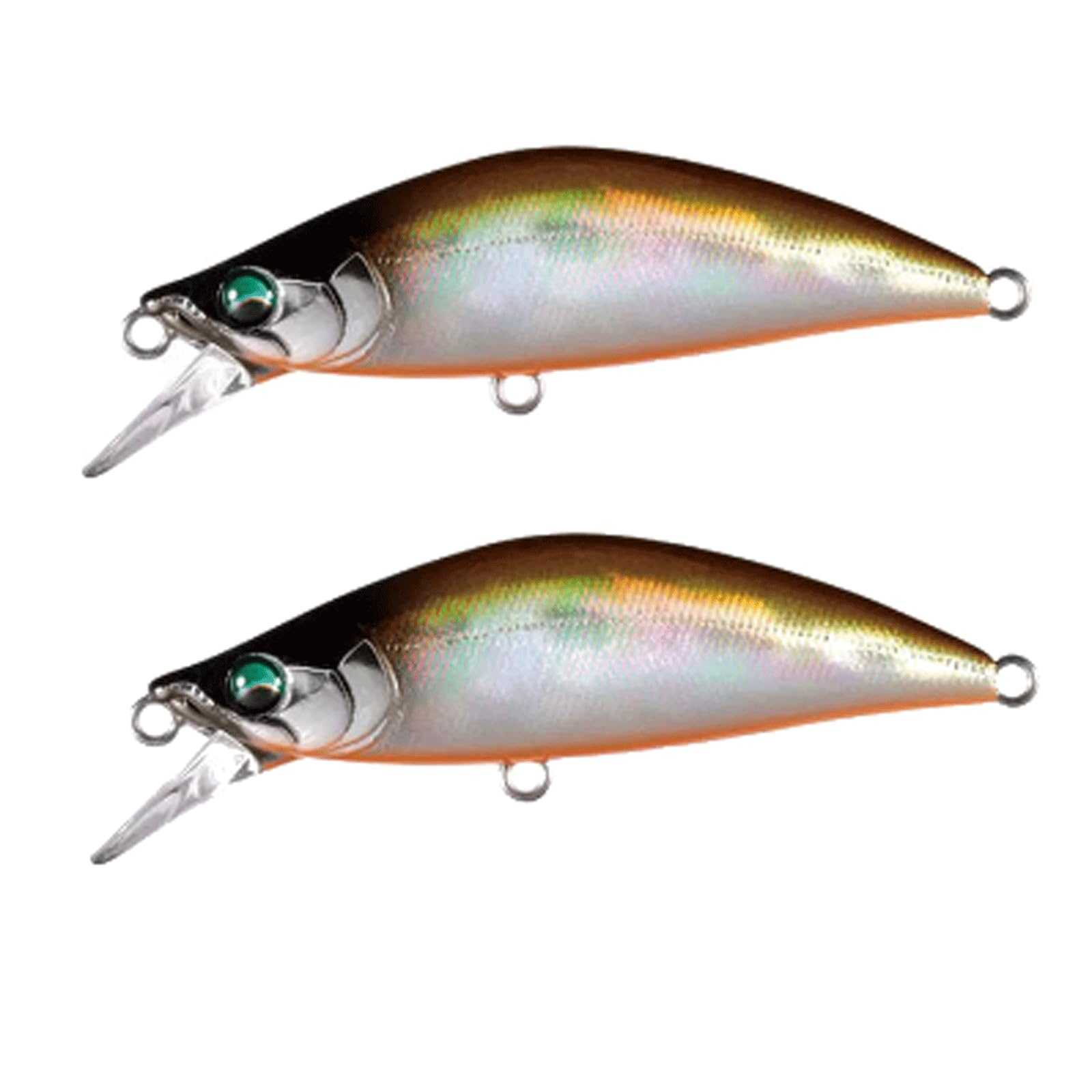 IvyLoutish Fishing Lure Bait 2 Pcs Mini Sinking Minnow Wobblers Fishing Bait 5cm 5.2g Trout Artificial Plastic Hard Bait Crankbait Bass Fishing Tackle Fishing Tackle