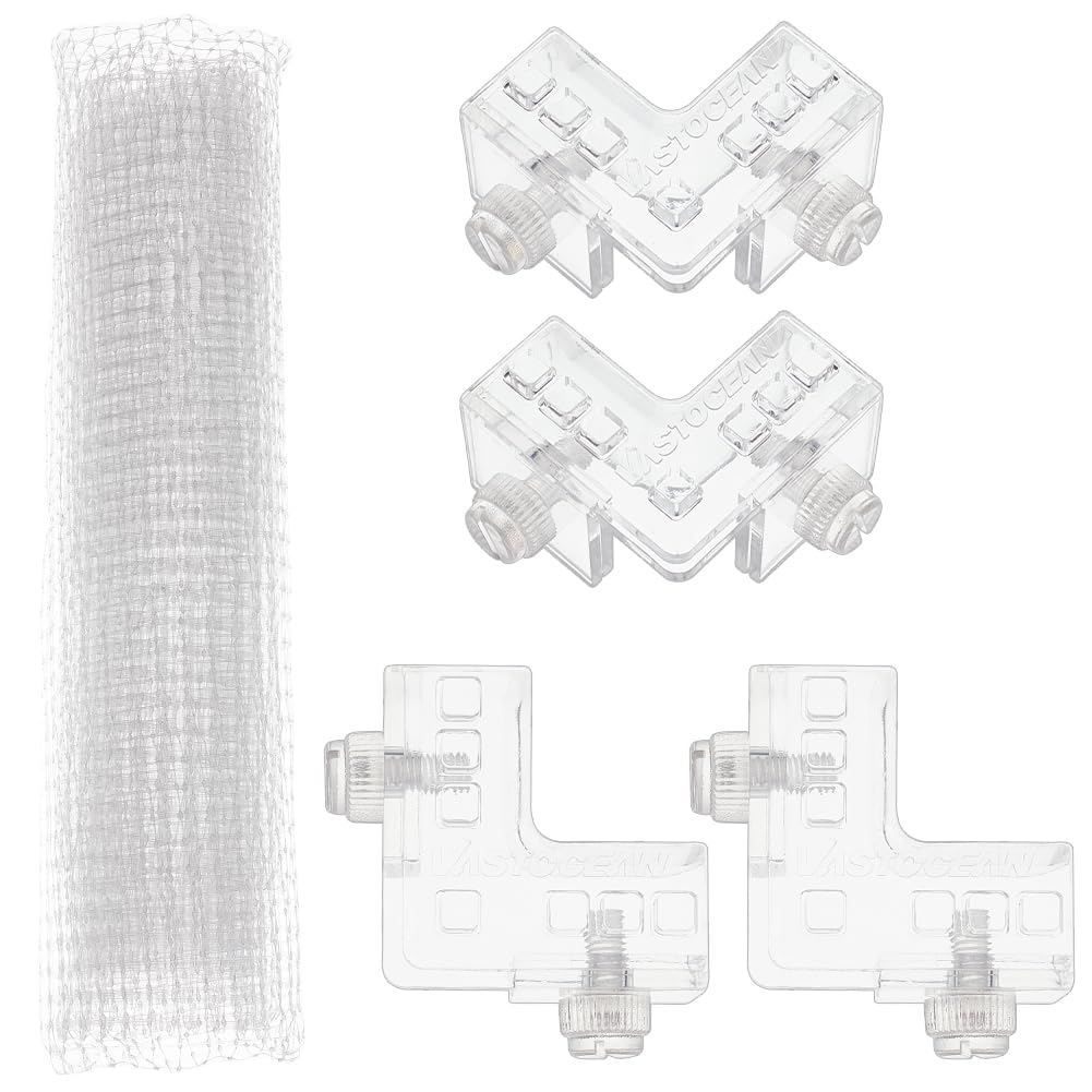 OLYCRAFT Red protectora para tapa de pecera de 1 m x 0,93 m, con cierre de tornillo, malla de plástico para pecera, cubierta superior