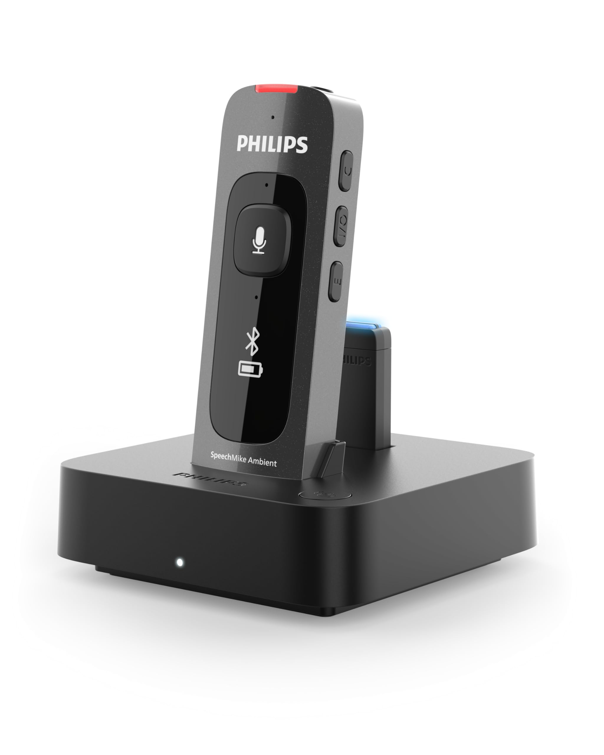 SpeechMike PSM5000 Ambient Wearable KI-Assistent Diktiermikrofon, optimiert für Spracherkennung und Umgebungsaufnahmen, inklusive Dockingstation und Drahtlosadapter
