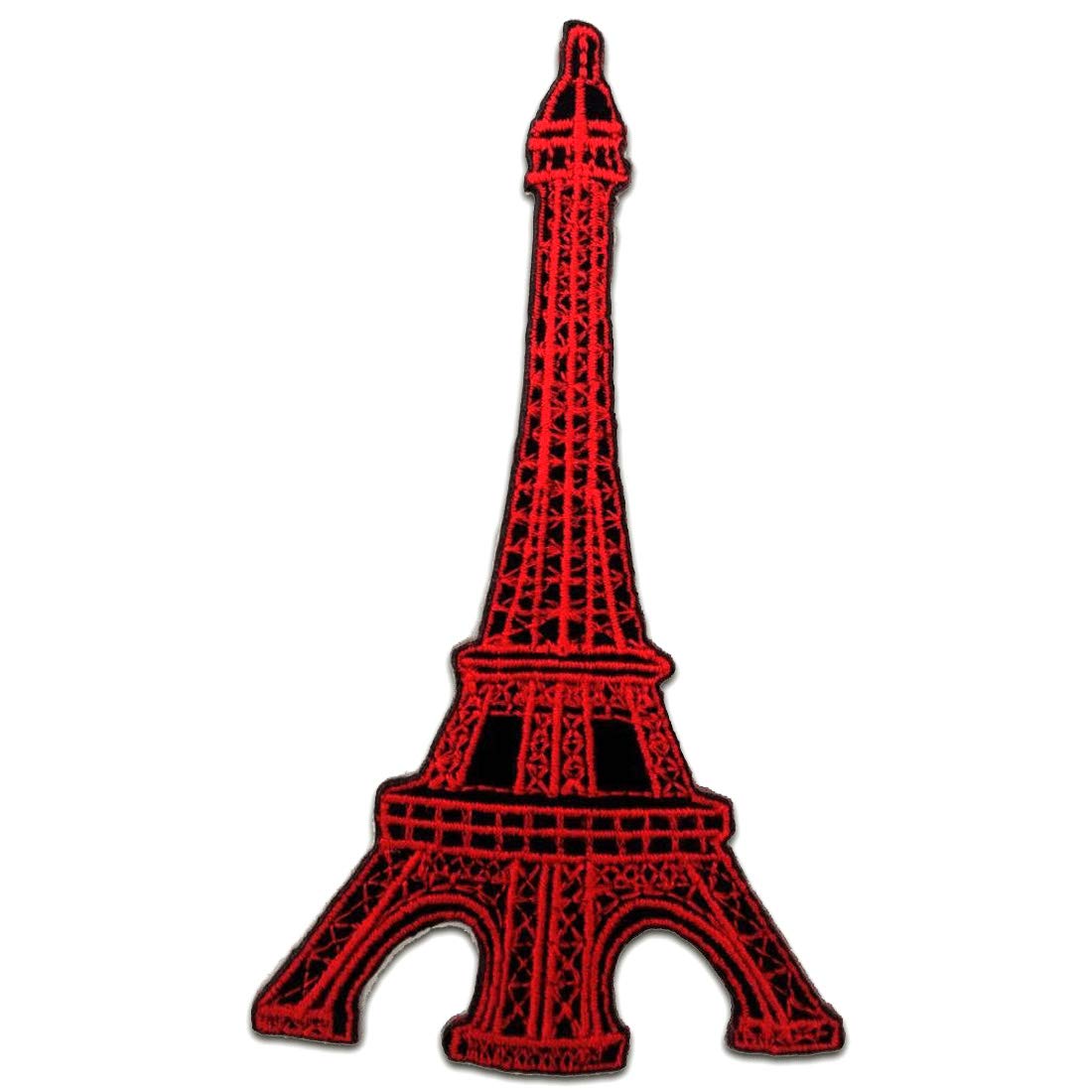 Torre Eiffel Francia Paris - Parches Termoadhesivos Bordados Aplique Para Ropa, Tamaño: 6 x 10,4 cm