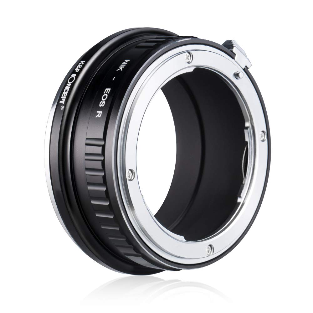 K&F CONCEPT NIK-EOS R Adaptateur de Monture d'objectif Compatible avec Objectif compatibile Con Nikon F/AI/AIS/D/AF-S et appareils Photo EOS R