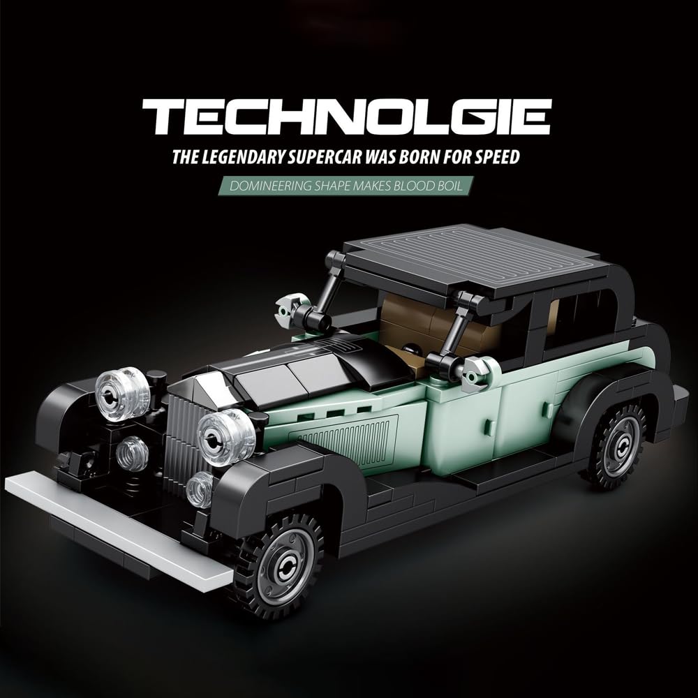 CIJINAY Technic Sports Car Building Block Kit for Bentley 8 Litre, 249 PCS Technic Racing Car Model Building Set - Image 2