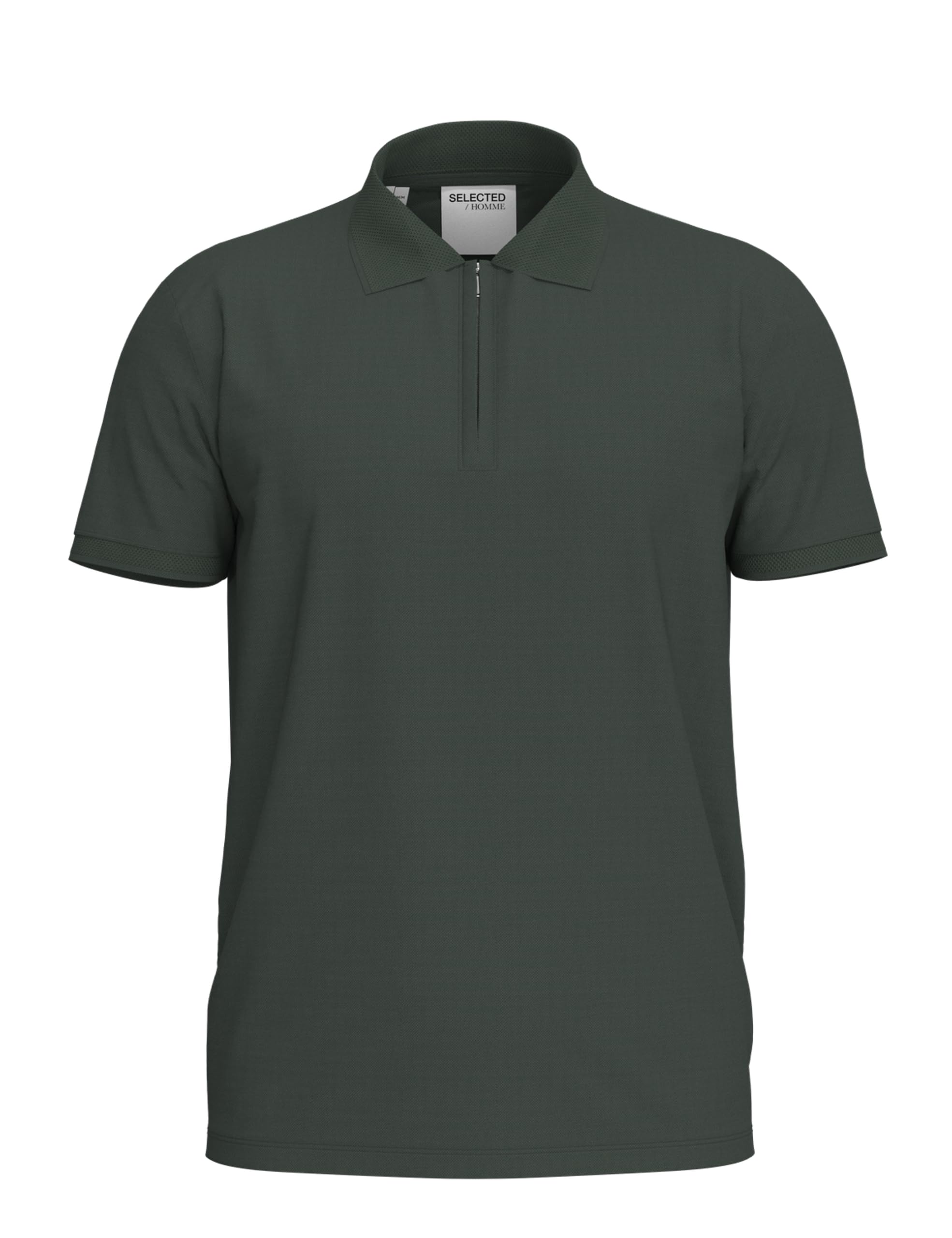 SELECTED FEMME Herren Slhfave Zip Ss Polo Noos