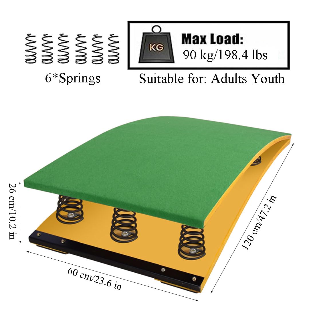 Trampolino per Ginnastica, Trampolino per Ginnastica in Legno Rinforzato con Molla Integrata, Trampolino Professionale Resistente per Esercizi di flessione (Dimensioni: 660 * 120 * 26
