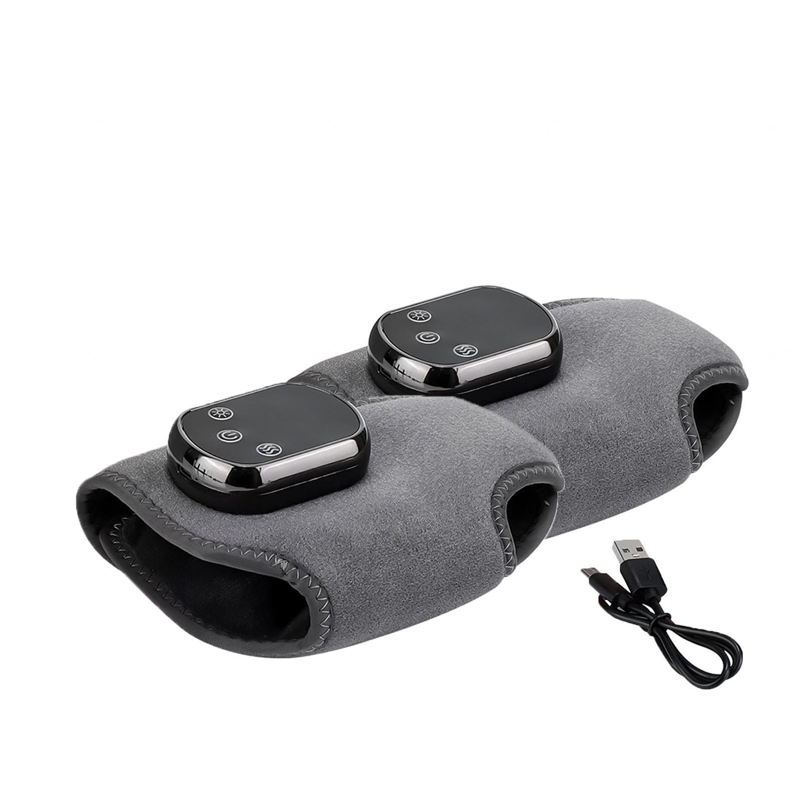 Fußmassagegerät mit 3 Vibrationsmodi und 5 Temperaturstufen USB Wiederaufladbar Foot Massager Electric für Knöchel, Ferse, Sohle, Fußgewölbe