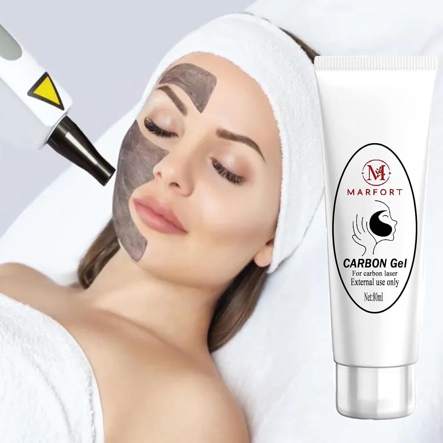 Carbon Peel Cream Gel for Facial Skin Rejuvenation Black Doll Deep Cleaning with Carbon Gel Safe & Effective（80ml）