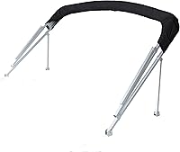 Vista 4 de 8' x 10' x 1.25" Deluxe Pontón Bimini Kit (negro)