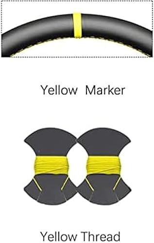 Miniatura 2 de Funda de cuero negro para volante de automóvil, para Nissan para Skyline V35 2003-2006, cubierta de volante de automóvil cosida a mano